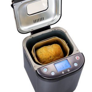 FRIGIDAIRE Bread Maker Machine with Nonstick Bowl, Bread Hook, Measuring Cup